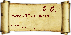 Porkoláb Olimpia névjegykártya